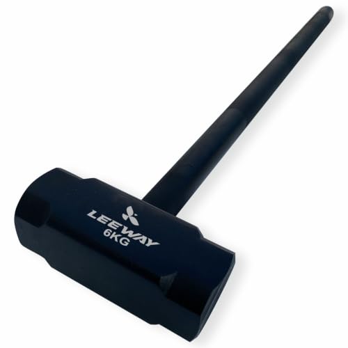 Image of LEEWAY 6 Kg Sledge Hammer for Strength Training, Gym Hammer, ClubBell, MaceBell for Full Body, Shoulder, Grip and Forearm Workout, Stretching Exercise Sledgehammer (Hammer, 6 kg)