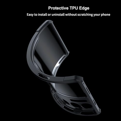 for ZTE Nubia Red Magic 9 Pro / 9S Pro Case, Ultra-Thin Lightweight Cover, Soft TPU Bumper + Acrylic Back, Military Grade Drop Protection, Clear Black