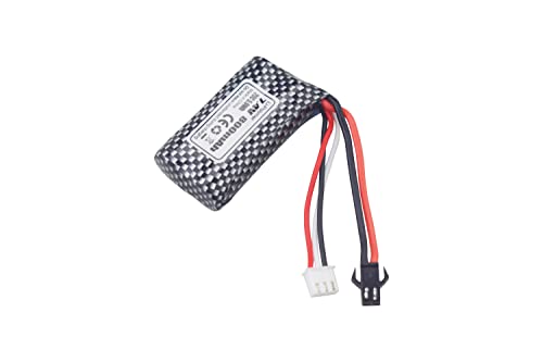 Fytoo 2Pcs 7.4V 800Mah With Sm Plug Lithium Battery With 2 In 1 Charger For Syma Q12 Wpl D12 Rc Truck Parts Anstoy 1085 1086 1087 1088 Gel Ball Blasting Machine Lithium Battery #TOP4