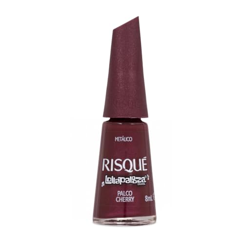 Esmalte Vinho Metálico Risqué & Lollapalooza Brasil Palco Cherry 8ml