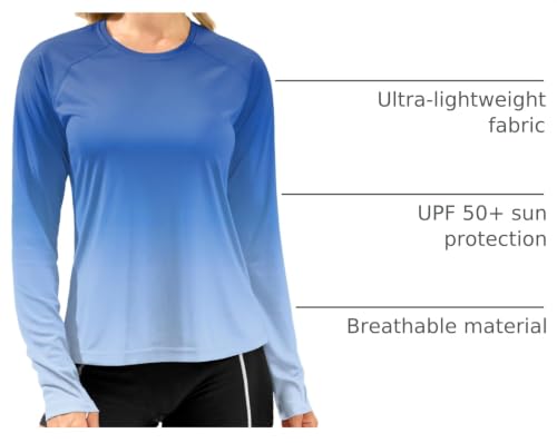Image of UPF 50+ Sun Shirt for Women Long Sleeve Quick Dry UV Protection Hiking Top