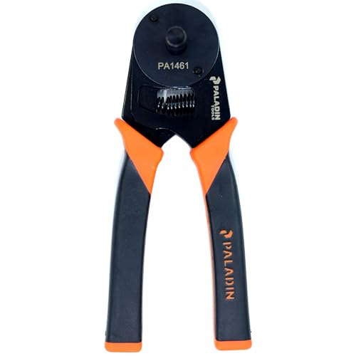 Paladin Tools PA1461 Pro-Grip Crimper | Closed Barrel D-Sub Crimper | 12-20 AWG, 4 Way Indent | Professional Grade