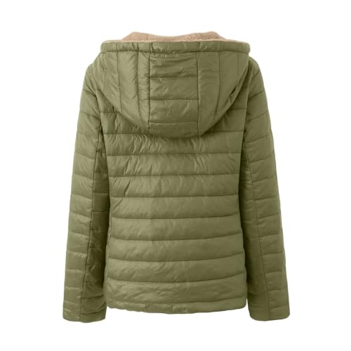 Puffer Coats for Women Short Quilted Warm Jackets Sherpa Lined Outerwear - image 6