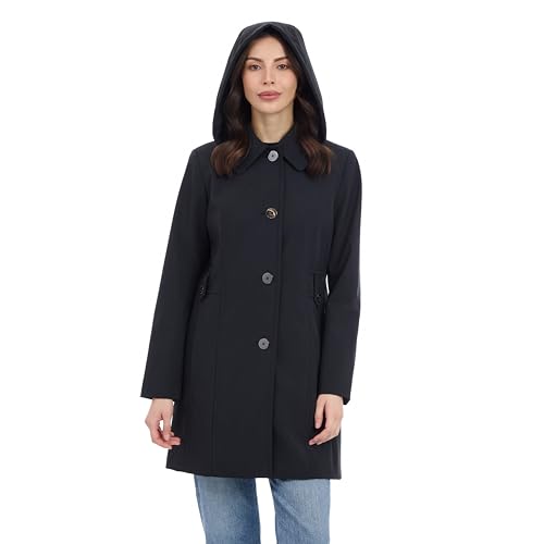 Image of Michael Kors Women's Single Breasted Raincoat With Detachable Hood