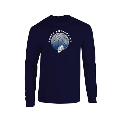 J2 Sport Drake University Long Sleeve Shirt, DRK Bulldogs T-Shirt, Tee, Apparel Navy