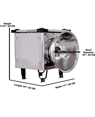 Handcrafted Movable Coconut Scraper | Grater | Chopper | Peeler | Thengathuruvi |Stainless Steel Blade Chirava for Kitchen -Perfect for Every House (Yellow) 500g (Electric Type)
