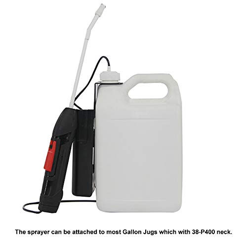 Battery Operated Versatile And Multi-Purpose Foldable Power Sprayer With Holster Easily Attaching To Most Available Gallon Jugs Having 38-Sp400 Neck For Gardening,Cleaning And Disinfecting #TOP6