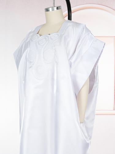 HD African Style Bell Sleeves Bubu Dress for Woman Fashion Embroidery Gown One Size2