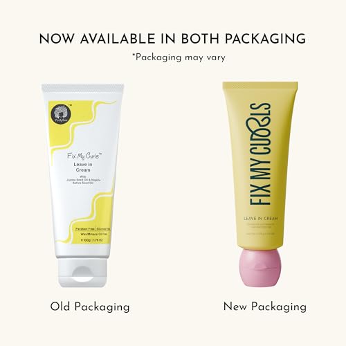 Fix My Curls Leave In Cream | Enriched with Jojoba Oil & Nigella Sativa Seed Oil| Curly And Wavy Hair Cruelty-Free Vegan Frizz Control Hydration (3.52oz)