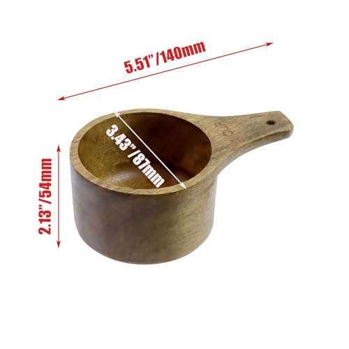 Cuchara medidora de madera para café y especias miniatura 2