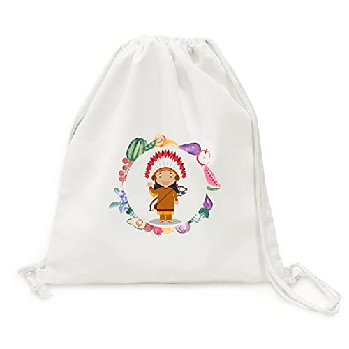 Sac en tissu pliable à sangle tribu des autochtones motifs indiens pour courses