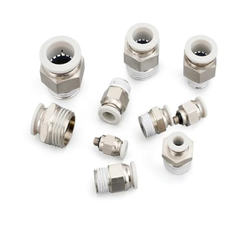 Conector de aire neumático con rosca de 1/4 y 8mm para mangueras de herramientas 3