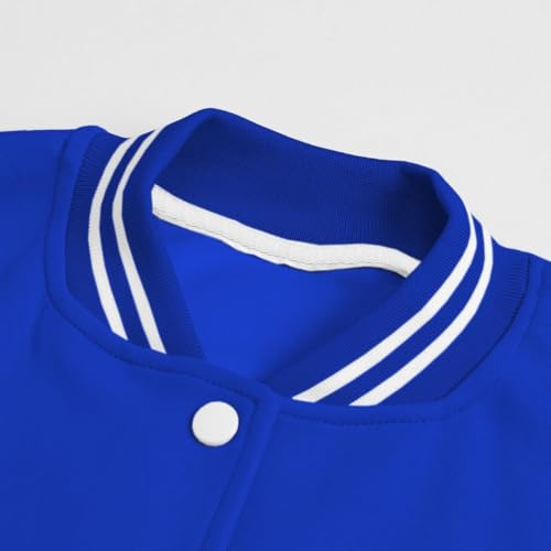 Kids Varsity Jacket Boys Girls Uniform School Coat Baseball Jacket Casual Sport Outerwear with Pockets2