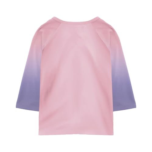 Cute Tops for Teen Girls Flowy 3/4 Sleeve Crew Neck Graphic Blouses Oversized Half Sleeve Tops Summer Kids Clothes3