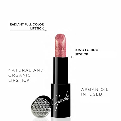 Image of GA-DE Selfie Full Color Lipstick, 864 - Long Lasting High Pigment Lipstick with Argan Oil - Creamy Radiant Shine and Hydrating Benefits - 0.14 oz