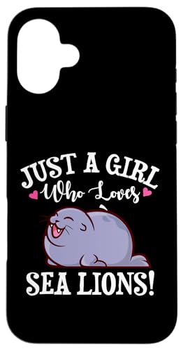 Kawaii Womens Kids Just A Girl Who Loves Sea Lions Lover �X�}�z�P�[�X iPhone 16 Plus �p
