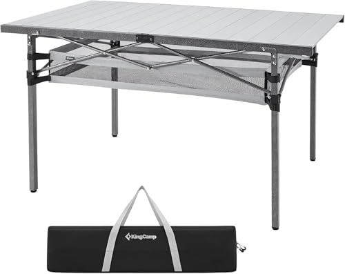 KingCamp-Oversized-Folding-Camping-Table-with-Storage-265-LBS-Camp-Table KingCamp Oversized Folding Camping Table with Storage, 265 LBS Camp Table - Image 1