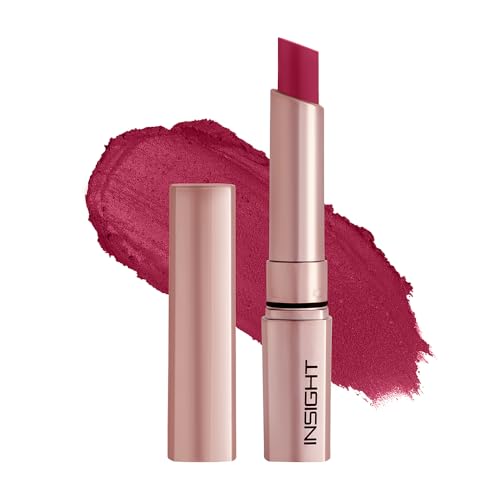 Image of INSIGHT Mousse Matte Lipstick - Pink Chiffon (4g) | Highly Pigmented | 12+ Hrs Long Stay | Lightweight Velvet Texture | Hydrating Formula with Ceramides & Argan Oil | Waterproof & Transferproof