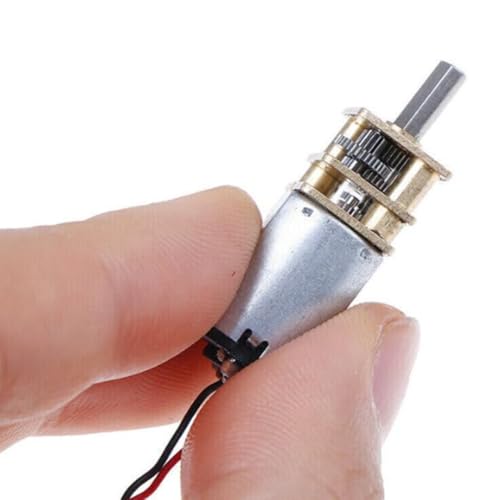 Image of N20 Micro Metal Gear Motor DC 3.7V-6V, 30:1 Gearbox, 100 RPM High Torque Mini Motor for RC Car, Smart Robot, DIY Robotics & Automation Projects (Pack of 2)
