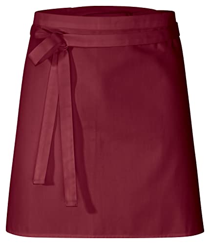 DESERMO 5er Set Premium Schürze 50x80cm (LxB) | Hochwertige Kochschürze-Damen-Herren aus Baumwollmischung | Bequeme Kellnerschürze schützt beim Kochen, Backen | Stoffgewicht 220g/m² (Bordeaux)
