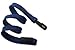 Navy Blue Lanyard, flat braid, break-away, narrow plastic no twist hook, 3/8" wide (100pk)