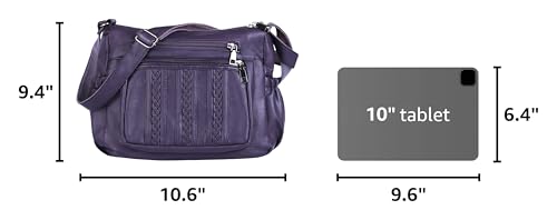 Image of ELDA Purses for Women Pocketbooks Soft PU Leather Ladies Crossbody Purse Multi Pocket Shoulder Bag