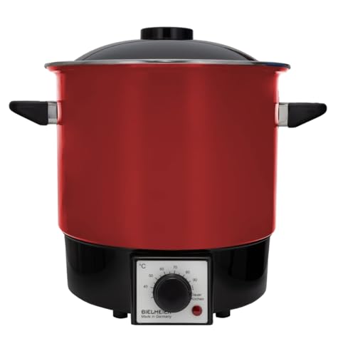 BIELMEIER Einkochautomat einwecken Emaille rot 1000 W 9 Liter BHG 980.0 Made in Germany