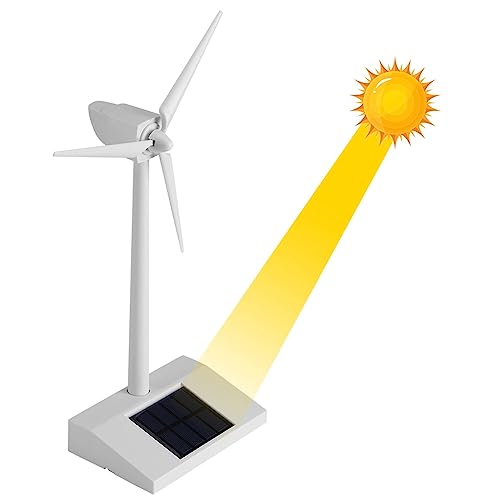Ouitble Molino de Viento Energia Solar, Turbina de Viento Eólica Niños Herramienta de Enseñanza de Ciencias para Decoración del Hogar, Adorno De Jardín