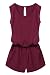 ACEVOG Women Clubwear Summer Playsuit Party Jumpsuit Romper Trousers Wine Red M