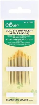 Clover 235 Sticknadeln 3-9, mit vergoldetem �hr, 16 St�ck