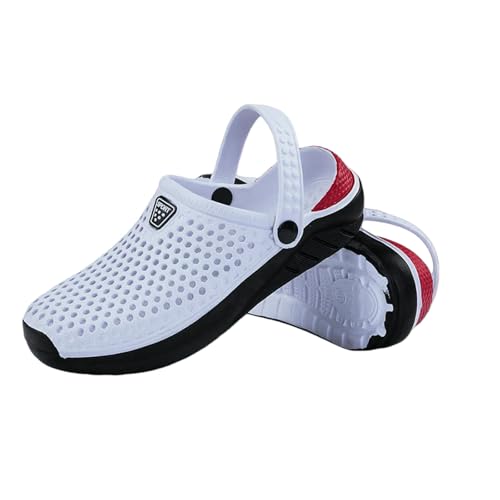 Gyios Chanclas Hombre Sandalias De Playa Moda Unisex, Suela Gruesa, Antideslizantes Impermeables, para Mujeres Y Hombres-blanco-39