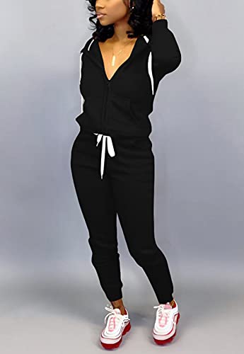 Image of Mrskoala 2 Piece Outfits Lounge Jogging Suits for Women Sweatsuit Tracksuit Long Sweatpants Set