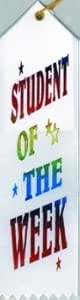 Amazon.com: Music Treasures Student of The Week Ribbon Pack of 4 ...