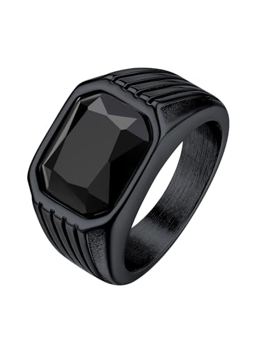 𝗧𝗔𝗚𝗟𝗜𝗔: I nostri anelli sono disponibili in 4 colori di zirconi: onice nera / smeraldo / zaffiro / rubino; sono disponibili 2 colori di anelli: argento/nero e 8 misure: 14.5-32.5 circonferenza: 54.4-72.3mm