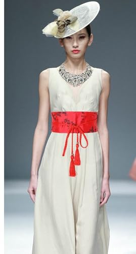 Retro Embroidered Wide Waist Seal Women's Cloth Belt Waistband2