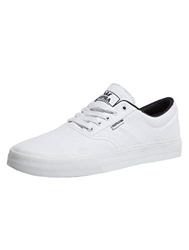Supra Unisex kobolt skateboardskor, Vitt, 38.5 EU