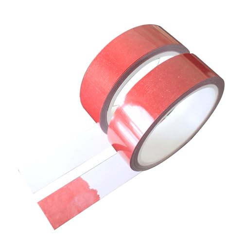 Image of 2 Rolls x 1 inch x 10 Yards White Polyester Water Contact Indicator Tape | Model 0201, Ultra-Thin 6 Mil, Printable and Die Cuttable, Top Quality with UL-969 Compliant, for Electronics Repair Warranty