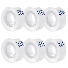 BUOFPK 6 Rolls Clear Tape, Transparent Tape Refills for Dispenser