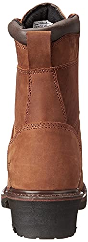 Ad Tec Men's 9490 9" Certified Super Logger Work Boots Waterproof Crazy Horse Leather, Brown-Broad Steel Toe, Electrical Hazard Sole4