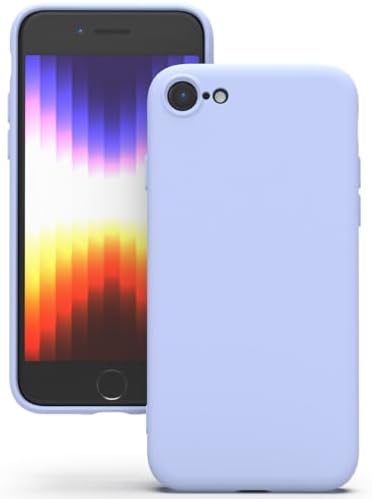 YATWIN Hülle für iPhone SE 2022/2020, iPhone 8/7, Silikon Handyhülle mit Futter, 1mm Kamera und Displayschutz, Dünn & Leicht, Anti Kratzer Case, Lila