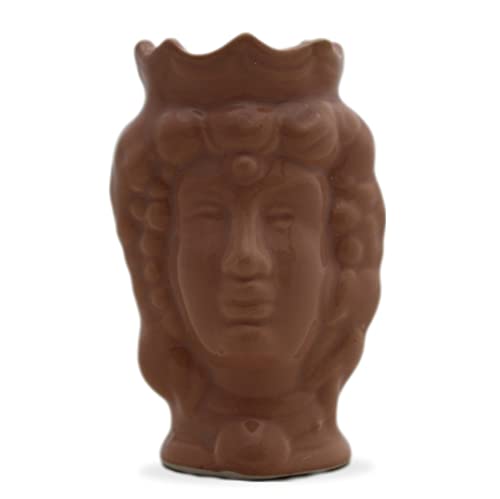 100% Artigianale Generico Testa di moro in porcellana di Capodimonte donna rosa antico regina 11 cm artigianale Forever fatto a mano originale da personalizzare