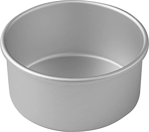 Image of Prime Bakers and Moulders Round Aluminum Baking Cake Pan /Mould For Oven (10 Inch), Silver