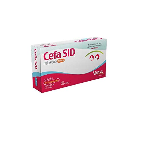 Antimicrobiano Vansil Cefa SID 440mg para Cães e Gatos - 10 Comprimidos