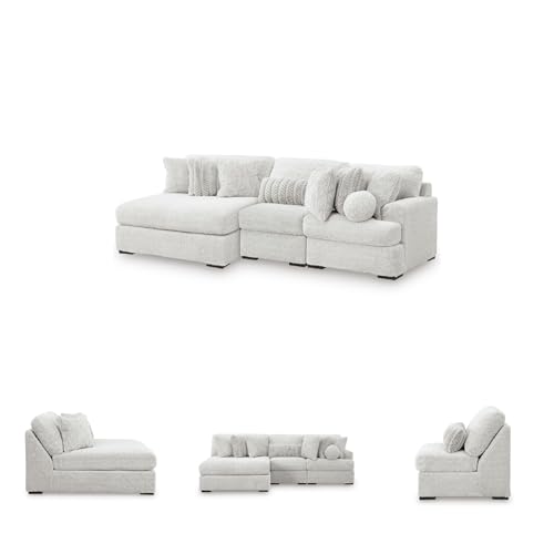 Image of Signature Design by Ashley 3-Piece Modular Sectional with Chaise, White