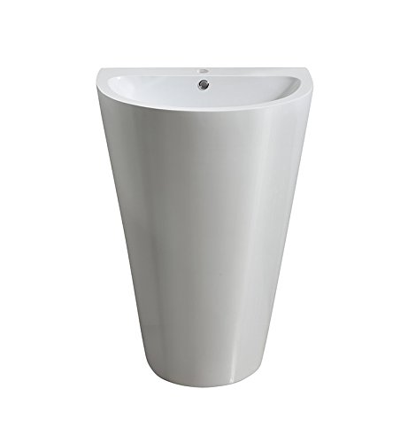 Fresca Parma 24" White Pedestal Sink #TOP1