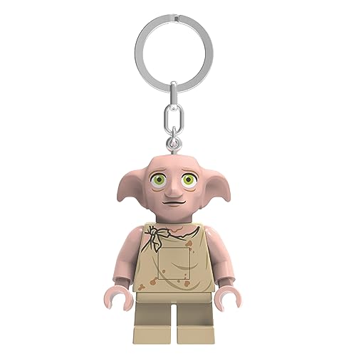 LEGO Harry Potter Dobby Schlüsselanhänger Licht – 6,3 cm große LED-Figur mit beweglichen Teilen, Metallring, Batterien inklusive, offiziell lizenziert, Geschenk für Kinder ab 6 Jahren