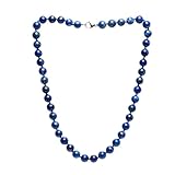 collier perles bleues Longueur du collier environ : 48 cm ; Présenté dans une boîte cadeau pour bijoux.