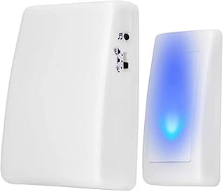 Wireless Doorbell, 7 Color Lights Flash + Music Doorbell Home Wireless Elderly/Deaf Men Door Bell with Strong Anti-Interference Ability