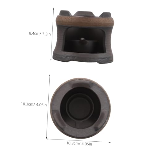 Calentador de té teteras base cerámica japonesa resistente calor candelabro 3