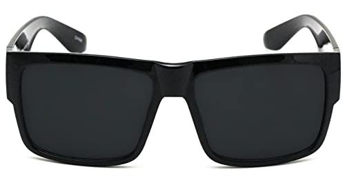 Image of Large Square CHOLO Sunglasses Super Dark OG LOCS Style GANGSTER Style Black NEW